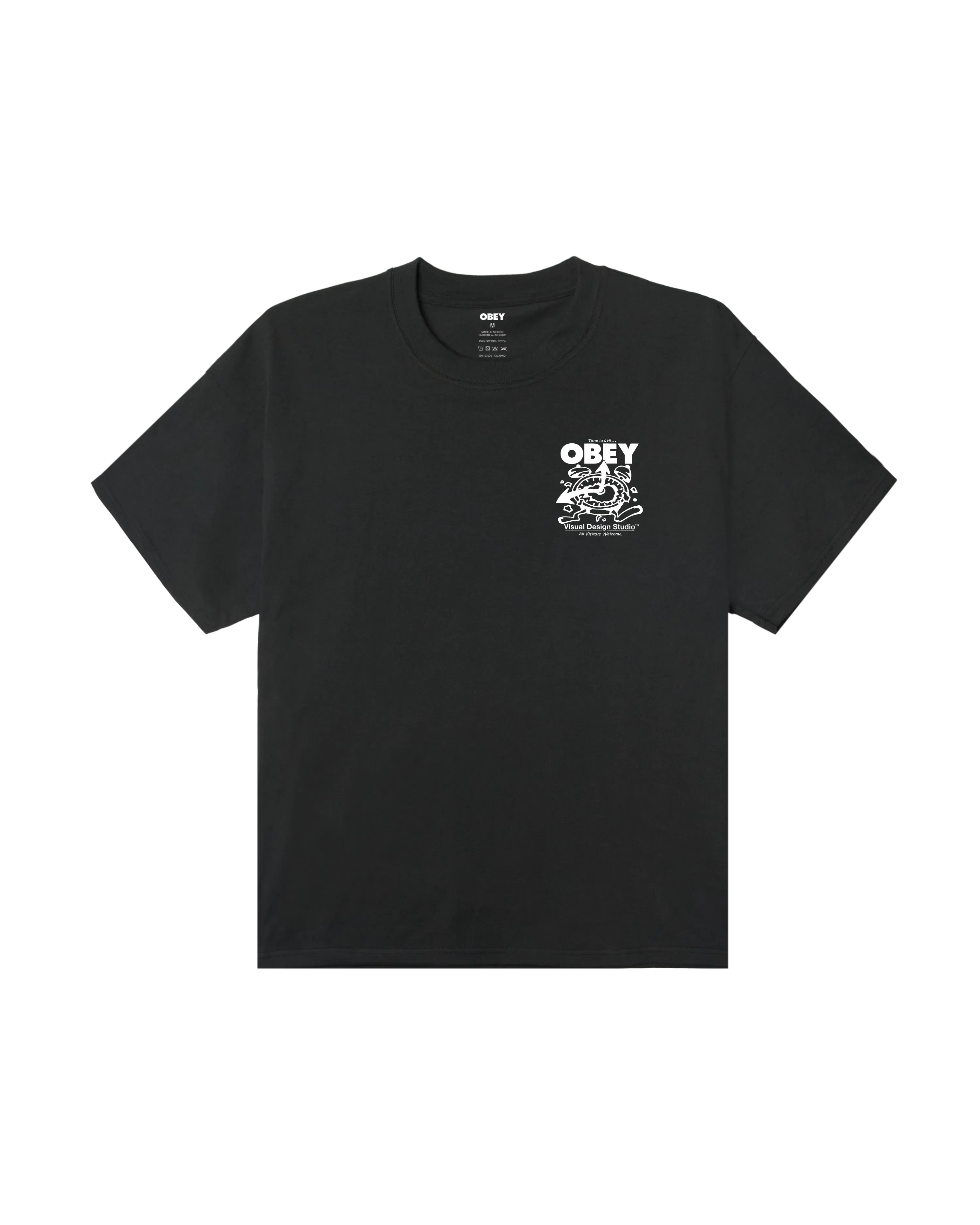 OBEY Time To Call OBEY Heavyweight T-Shirt - Vintage Black