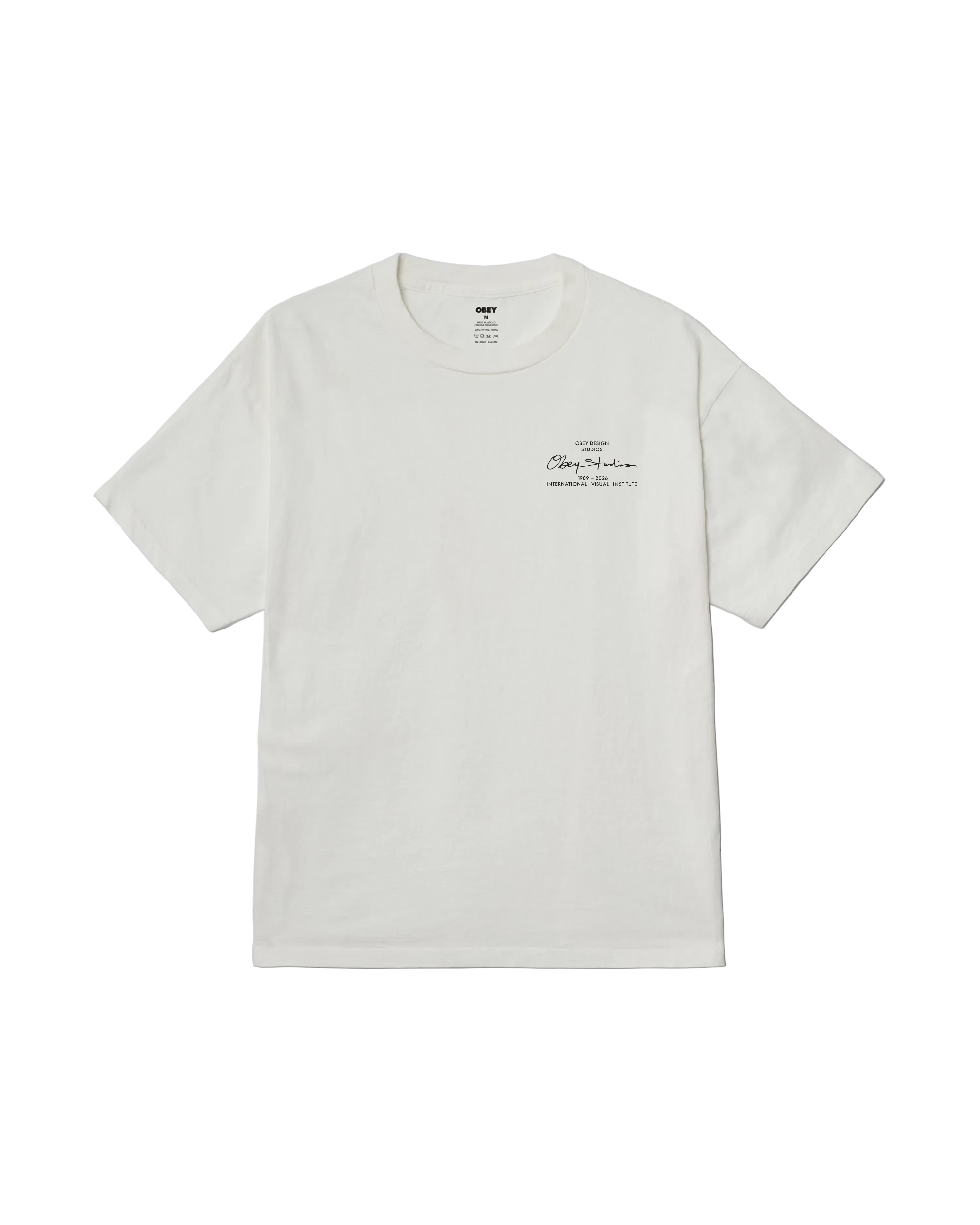 OBEY Institute Heavyweight T-Shirt - Pigment Vintage White