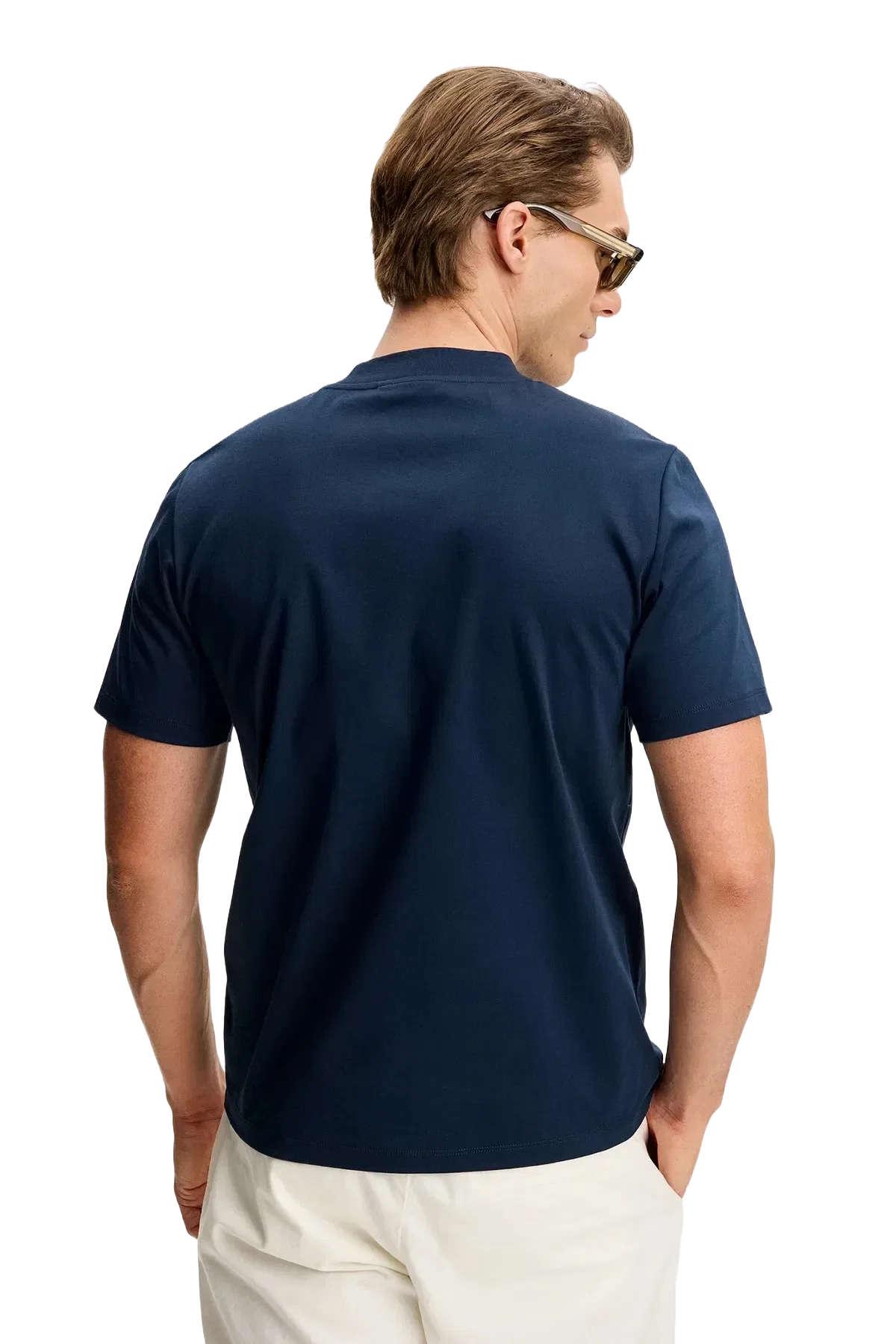 J. Lindeberg Ace Mock Neck T-Shirt - Navy