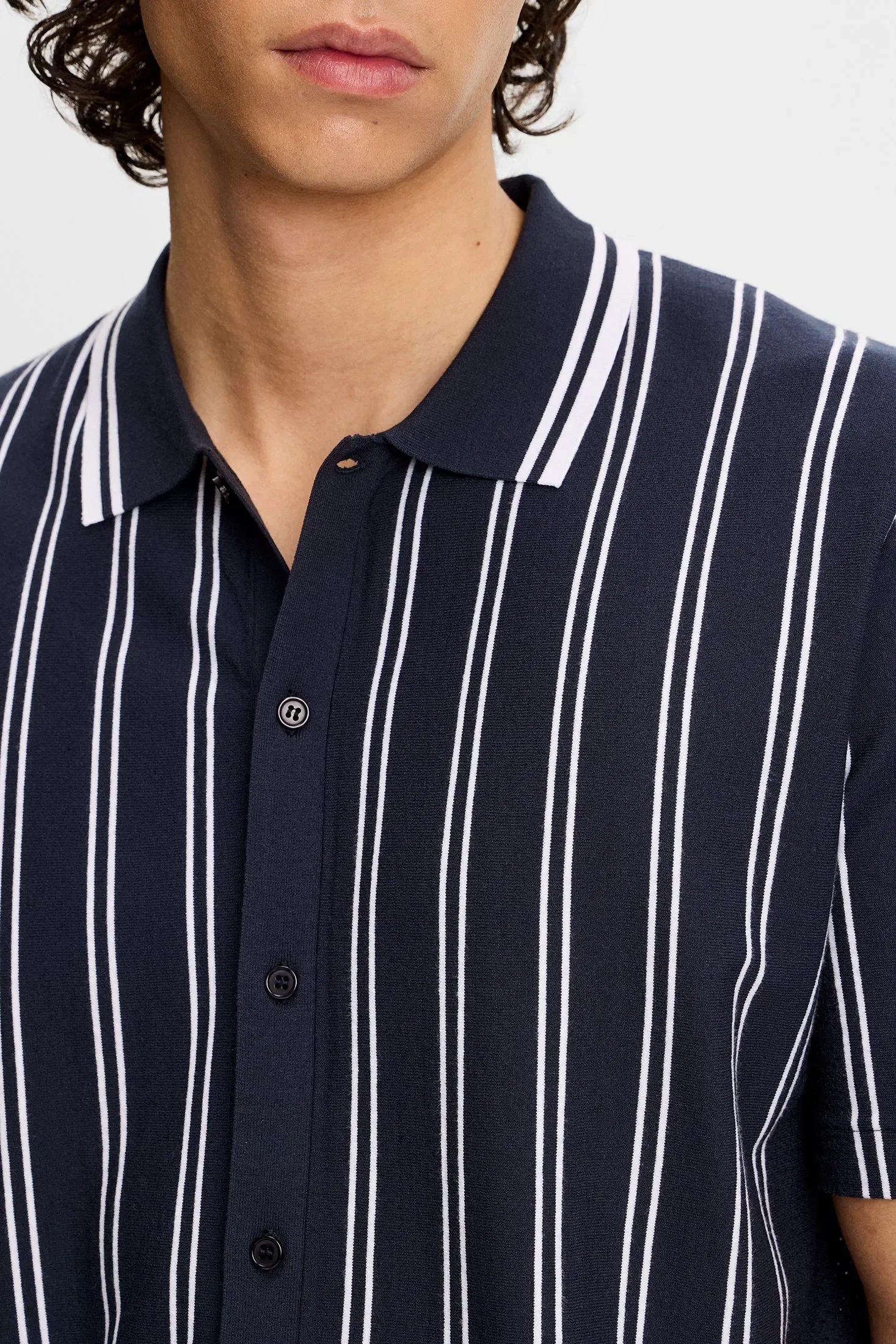 J. Lindeberg Rue SS Knit Shirt - Navy