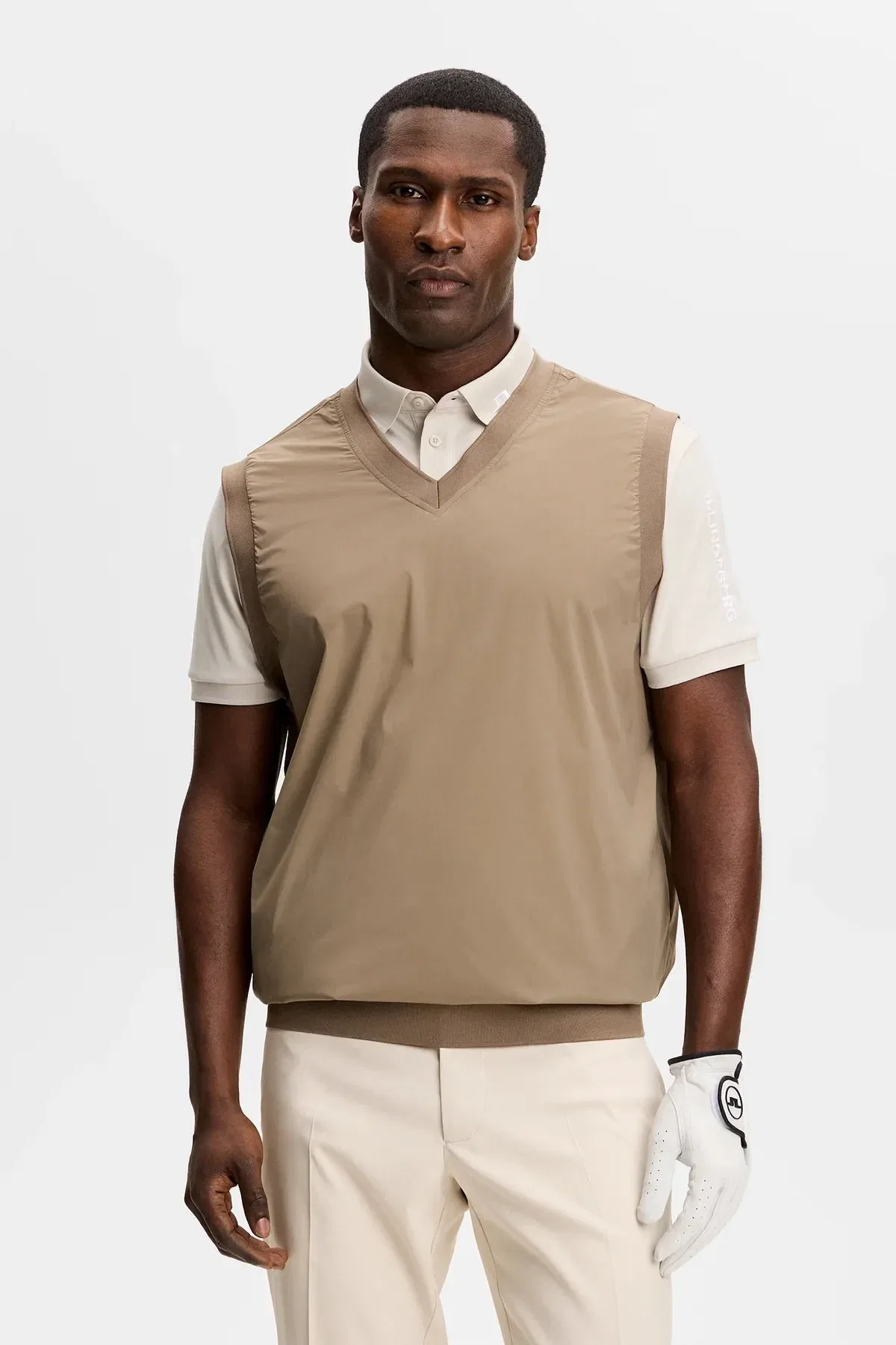 J. Lindeberg Hybrid Vest Windbreaker - Brindle