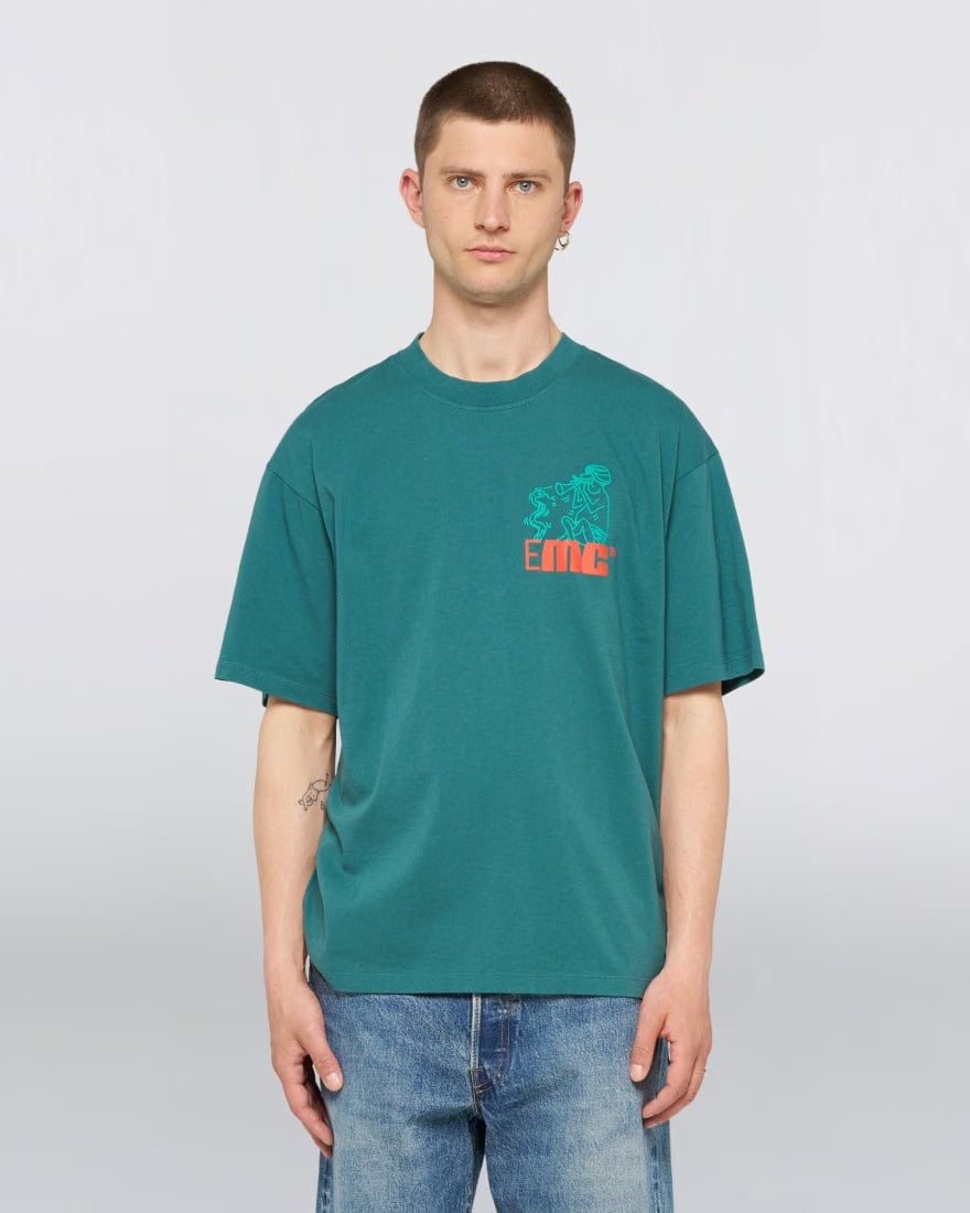 Edwin Charmer Chest T-Shirt - Mediterranea