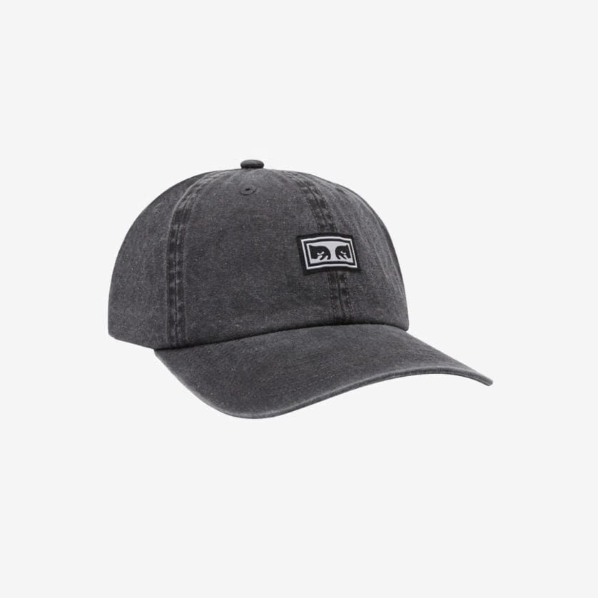 OBEY Icon Eyes Pigment 6 Panel Velcro Cap - Pigment Black