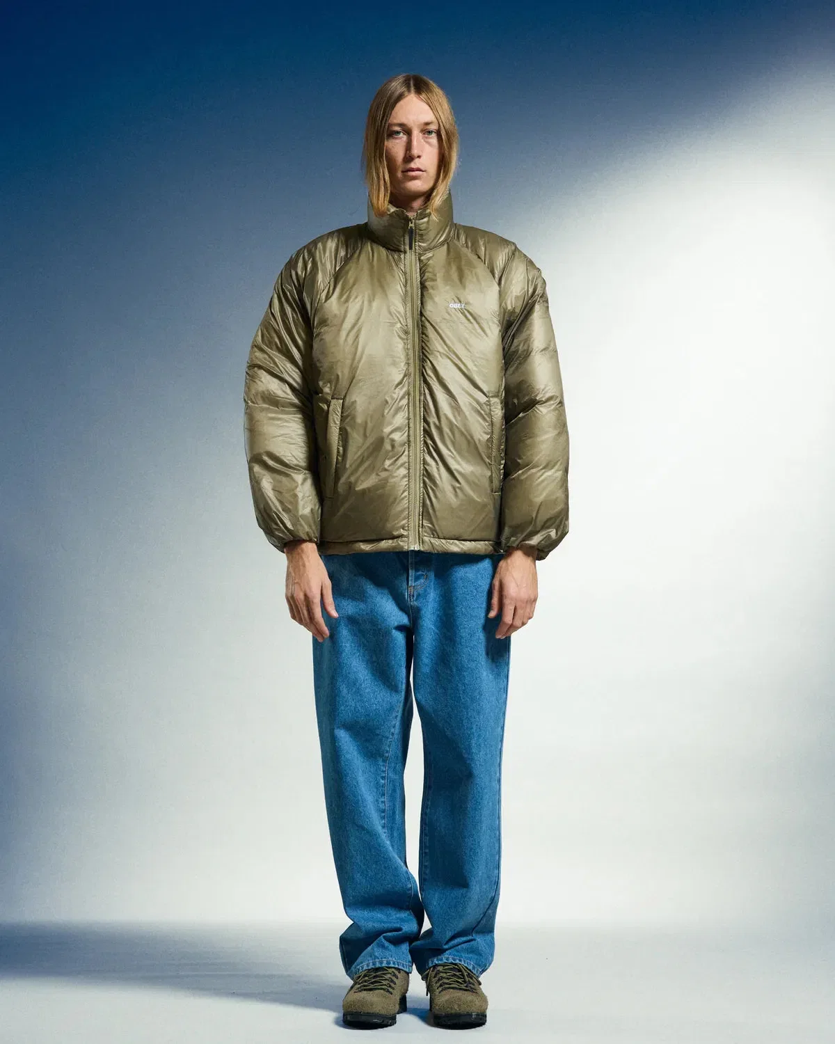 OBEY Echo Puffer Jacket - Mermaid