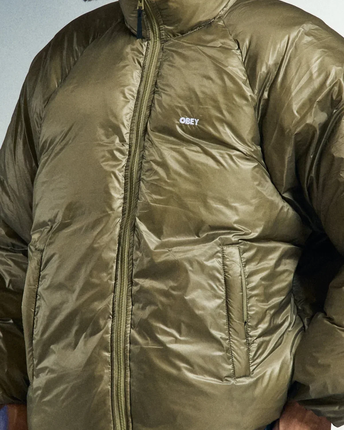 OBEY Echo Puffer Jacket - Mermaid