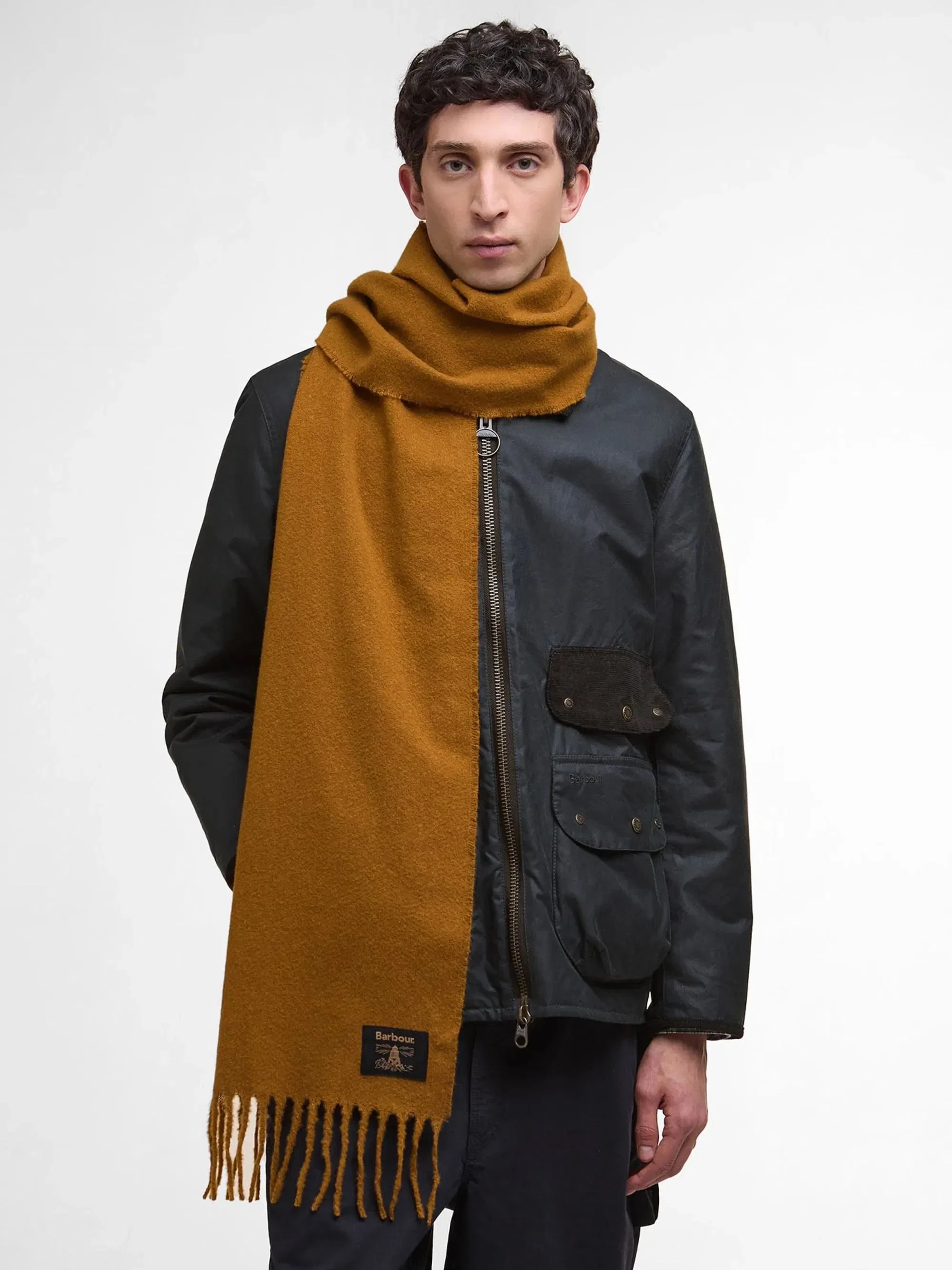 Barbour Brandy Boucle Scarf - Bronze Brown