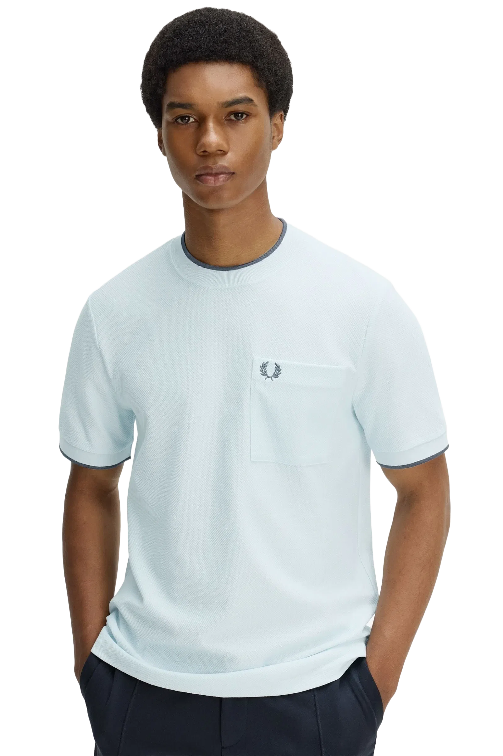 Fred Perry M2395 Pique Pocket T-Shirt - Light Ice