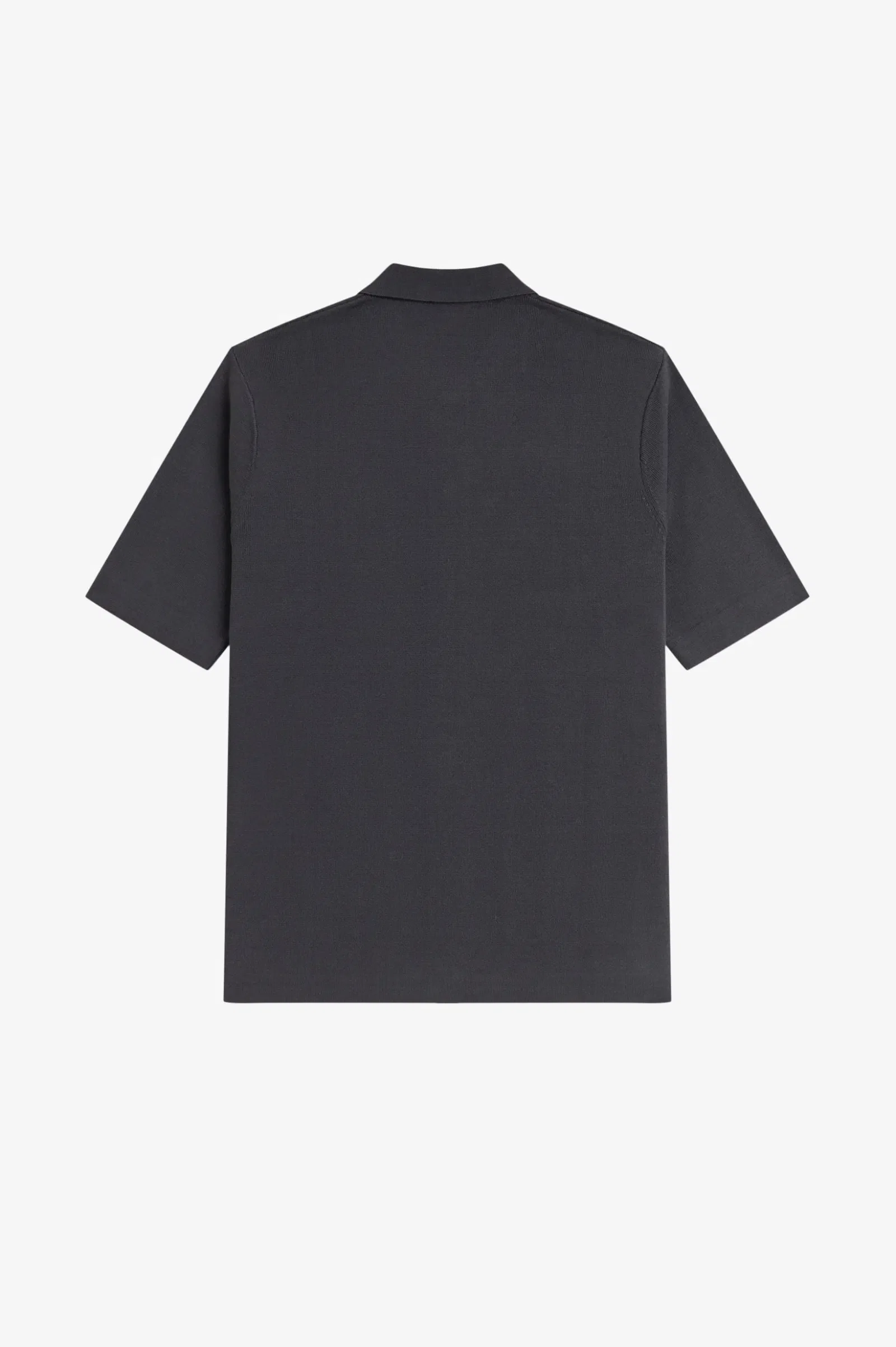 Fred Perry K2324 Tonal Vertical Stripe Knitted Shirt - Anchor Grey