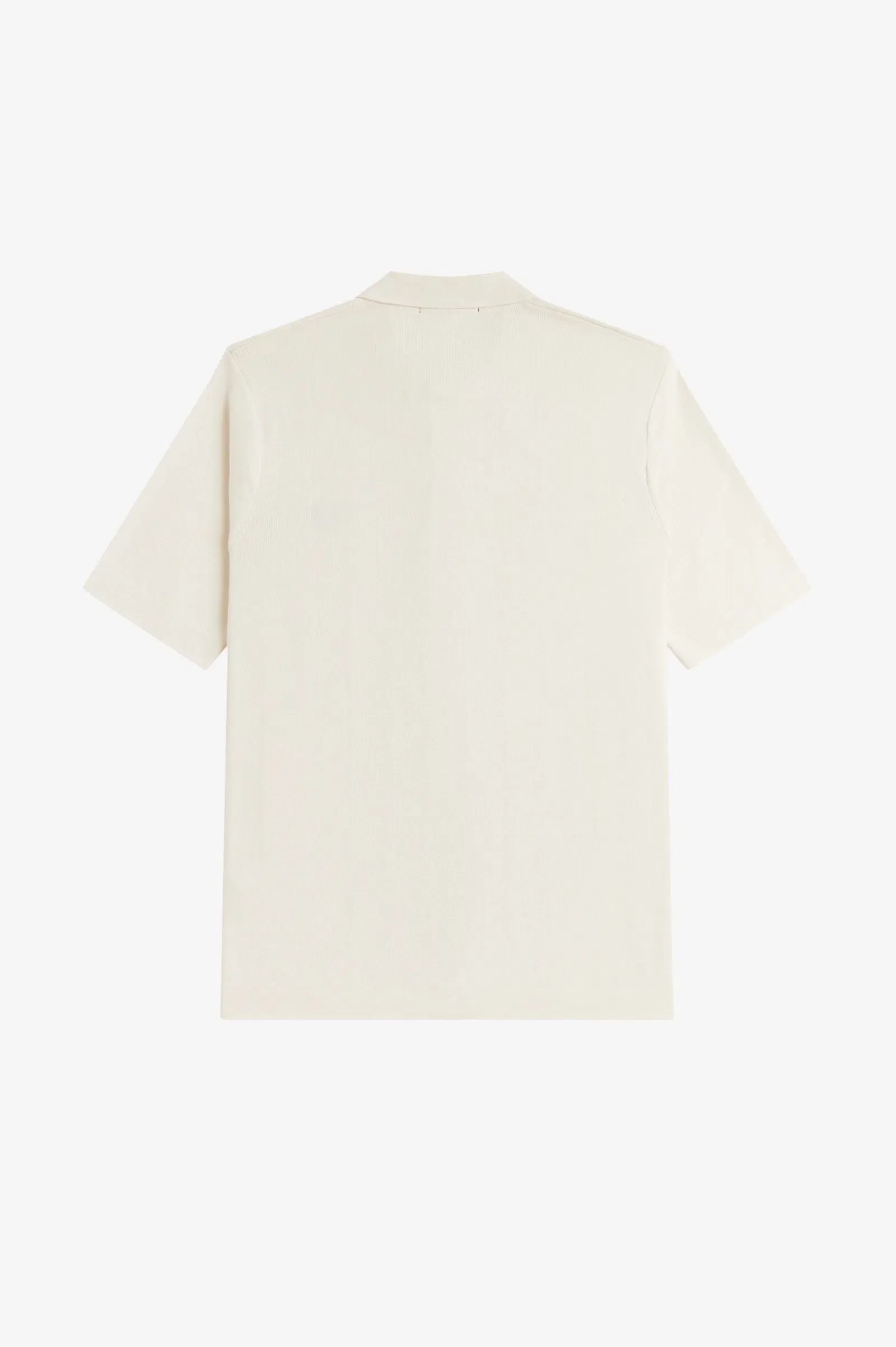 Fred Perry K2324 Tonal Vertical Stripe Knitted Shirt - Ecru