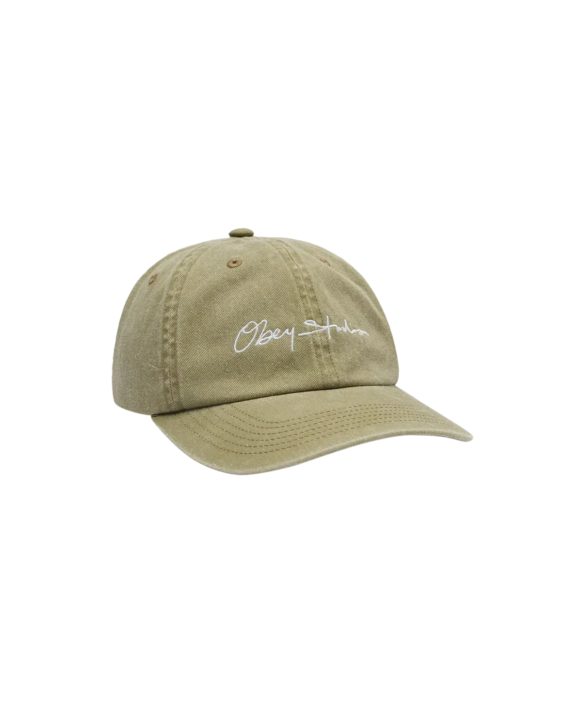 OBEY Pigment Signature 6 Panel Cap - Pigment Khaki