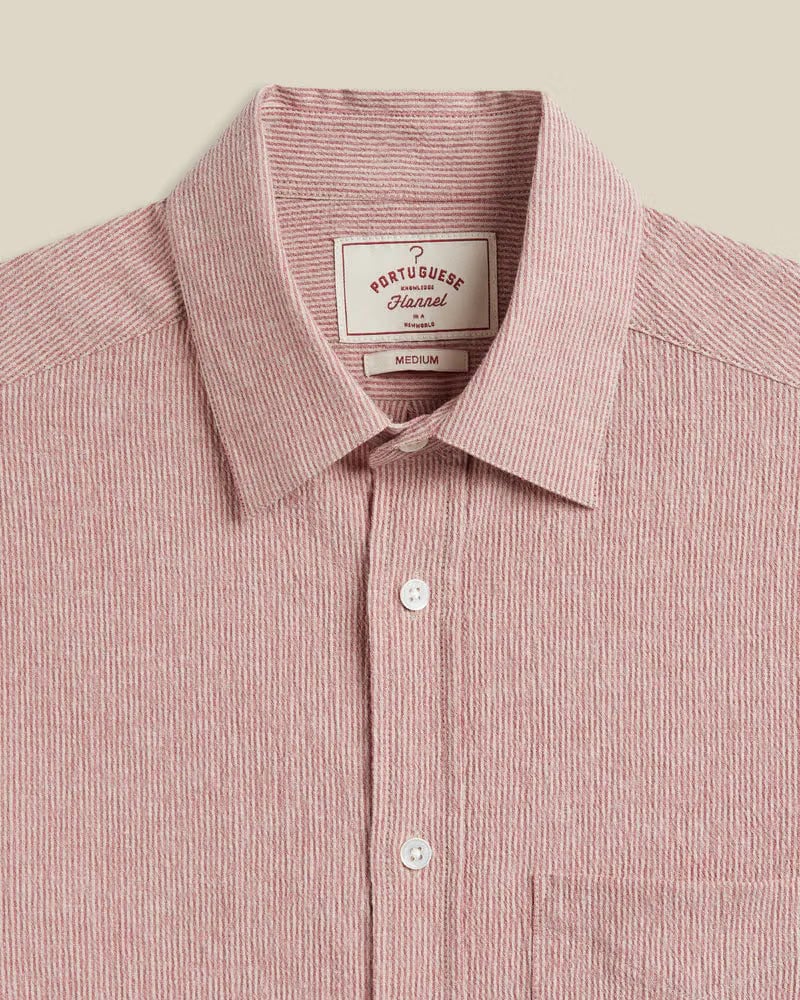 Portuguese Flannel Theme Short Sleeve Shirt - Clay