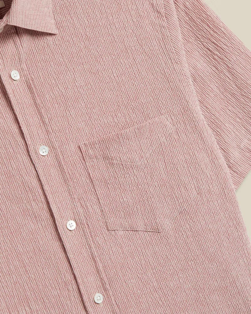 Portuguese Flannel Theme Short Sleeve Shirt - Clay