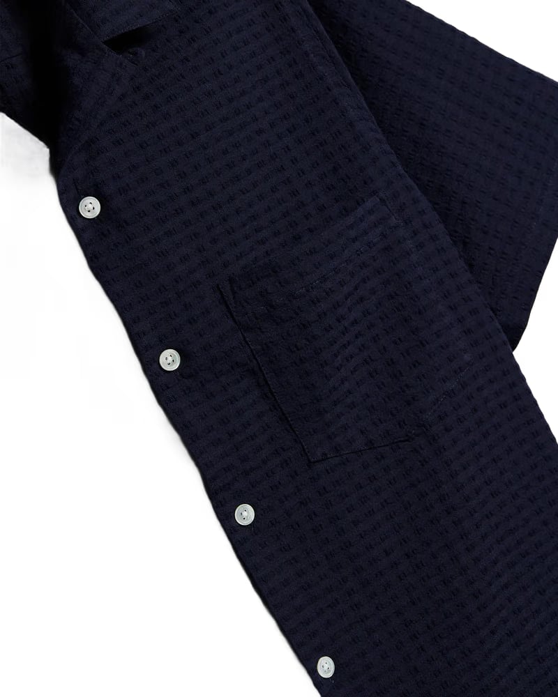 Portuguese Flannel Mondego Short Sleeve Shirt - Navy