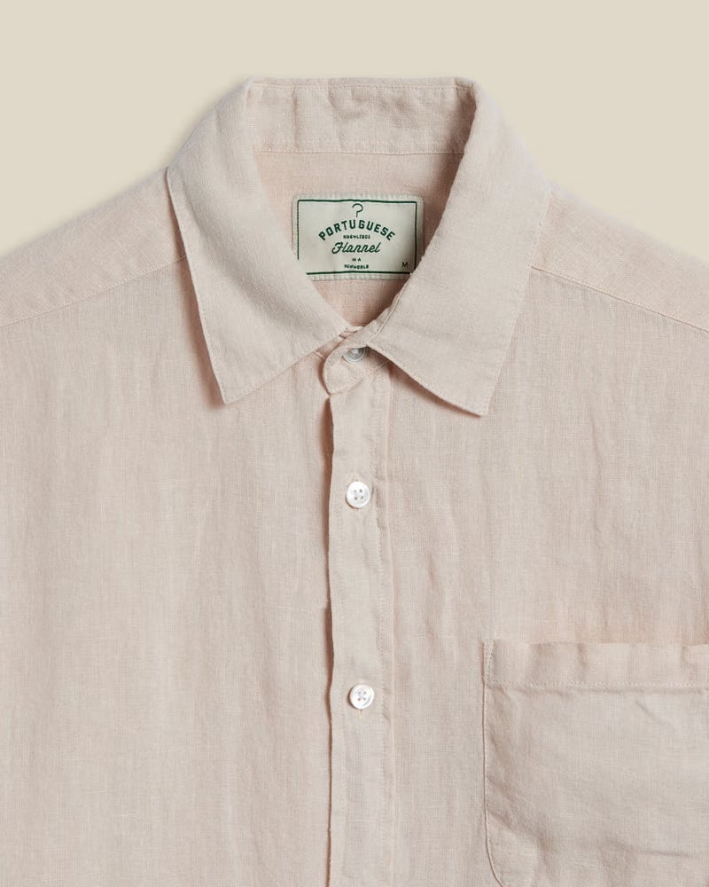 Portuguese Flannel Linen Long Sleeve Shirt - Raw