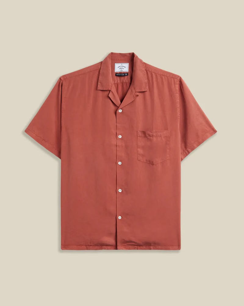 Portuguese Flannel Dogtown Short Sleeve Shirt - Terracota