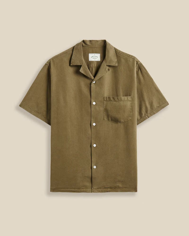Portuguese Flannel Dogtown Short Sleeve Shirt - Olive