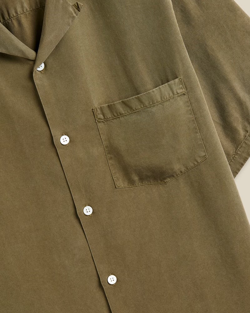 Portuguese Flannel Dogtown Short Sleeve Shirt - Olive