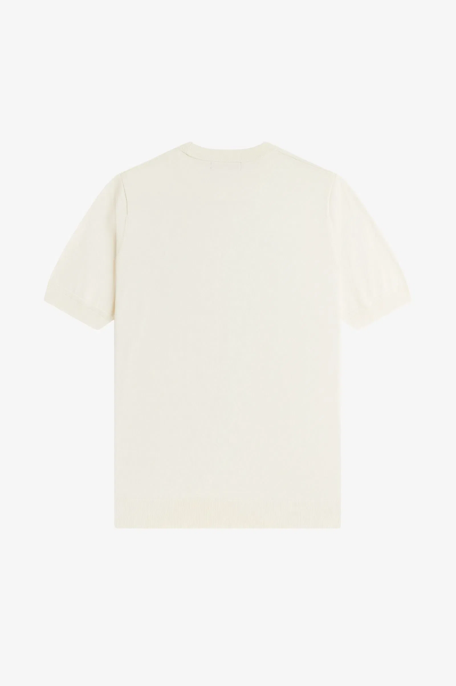 Fred Perry K2322 Cotton Knitted T-Shirt - Ecru