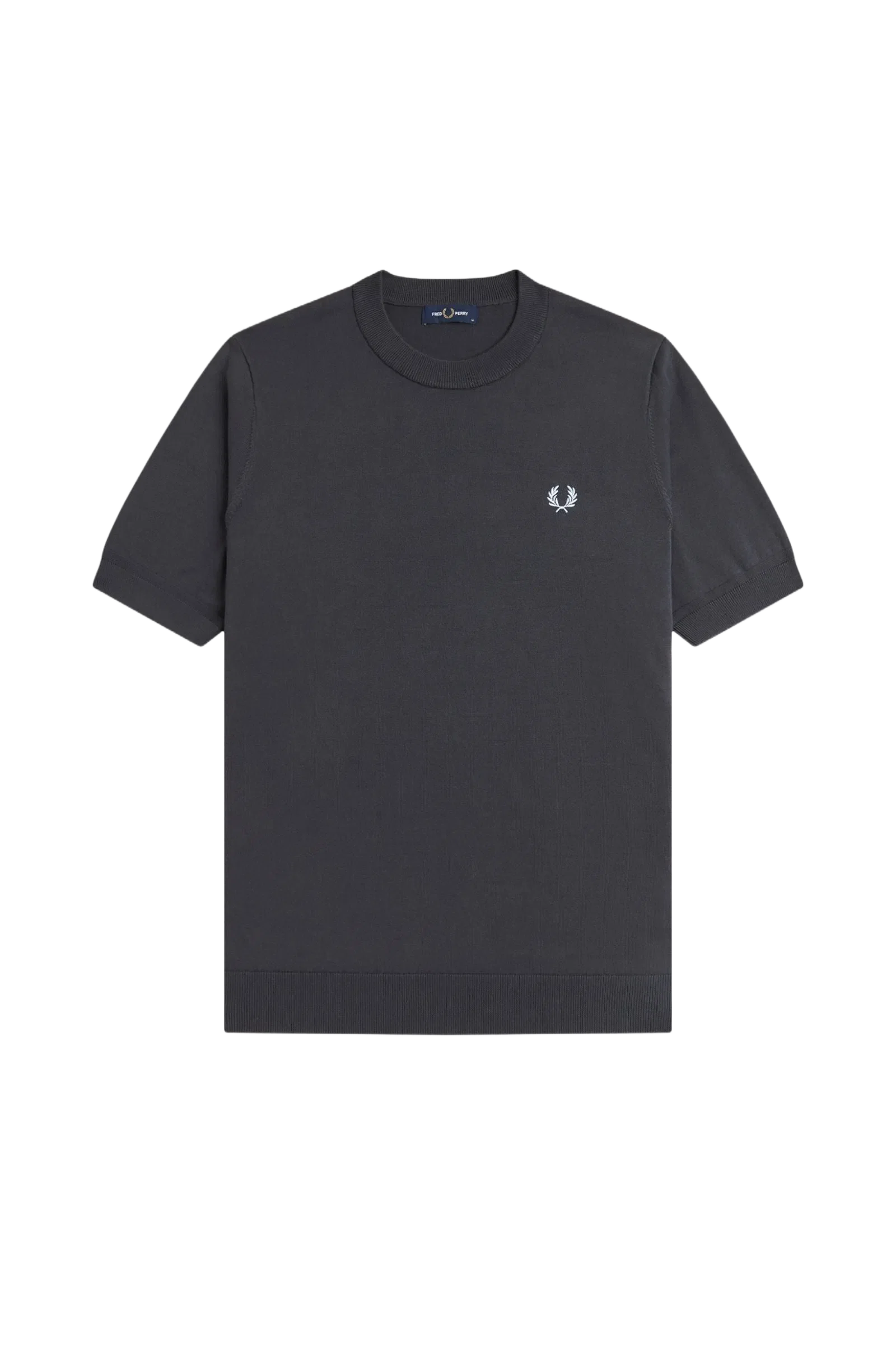 Fred Perry K2322 Cotton Knitted T-Shirt - Anchor Grey