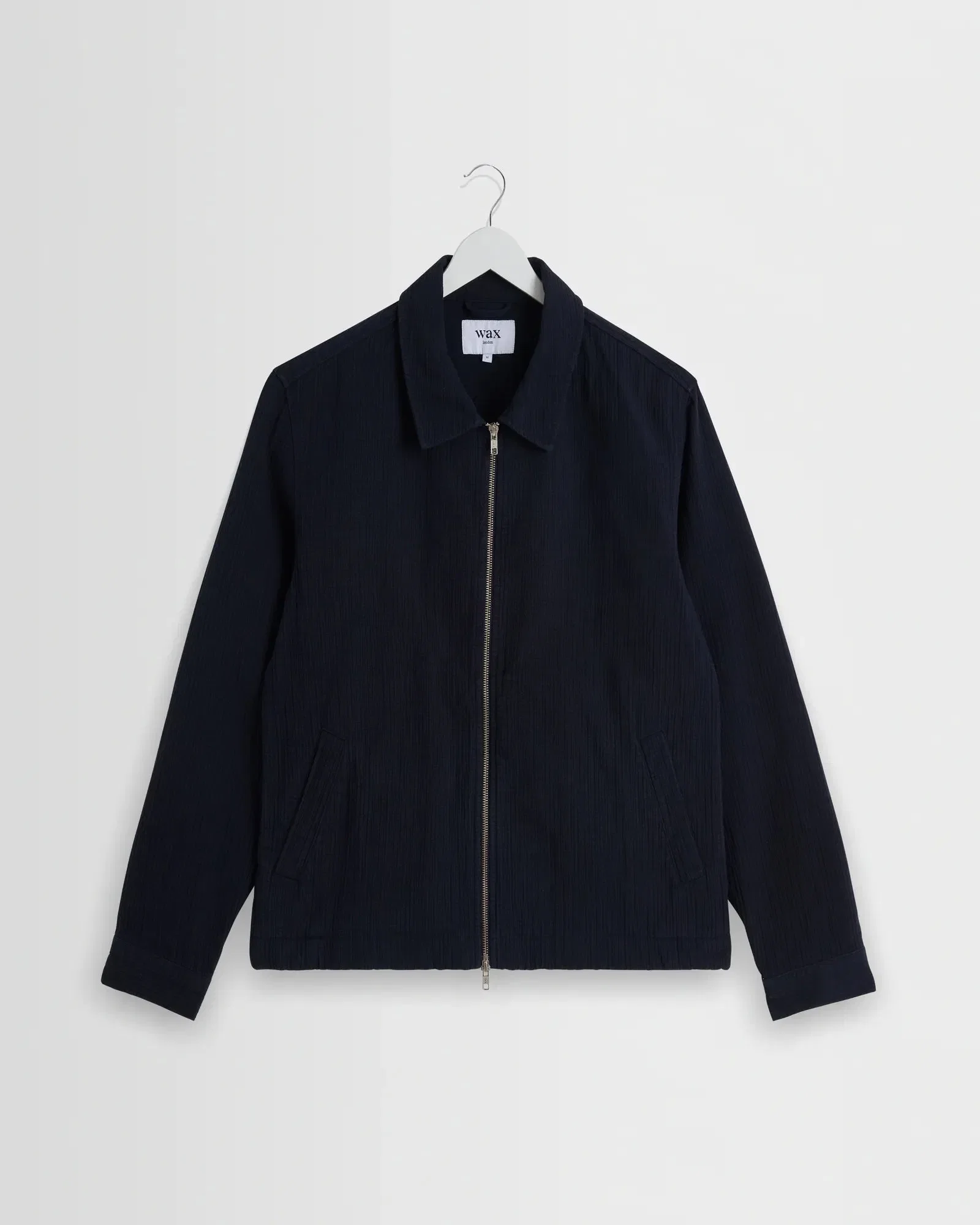 Wax London Eldon Jacket Cotton Crinkle Linen - Navy