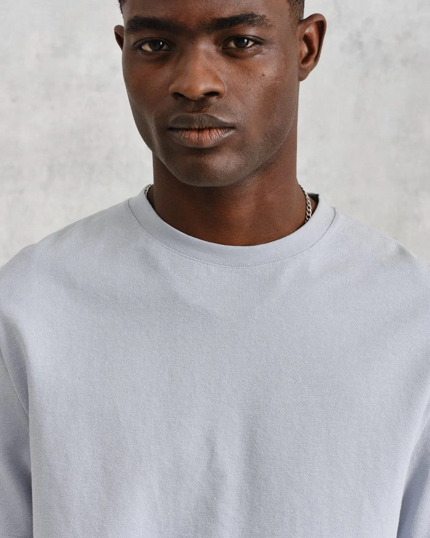 Wax London Dean Textured T-Shirt - Pale Blue