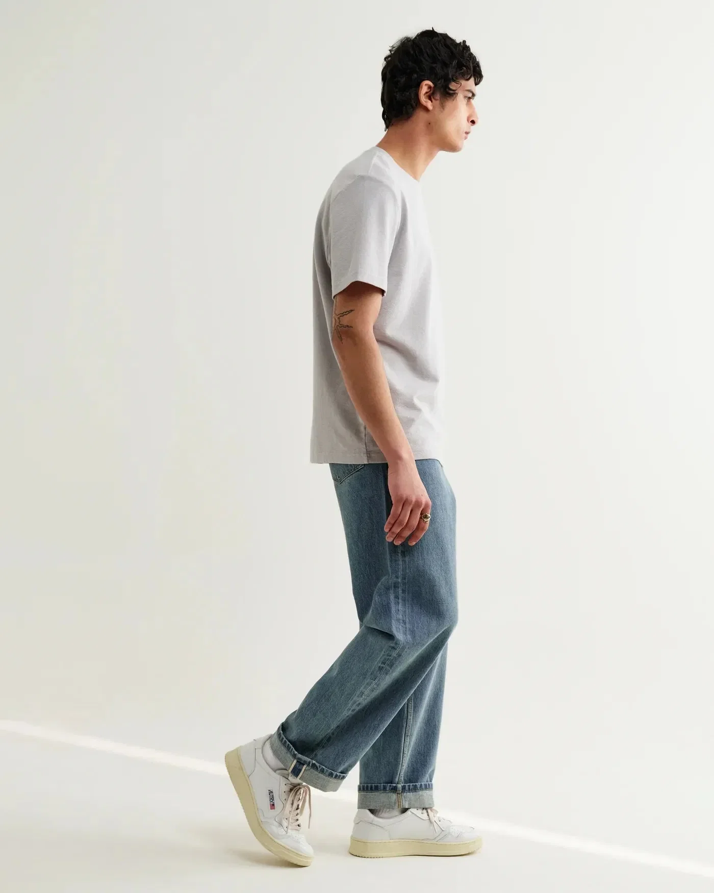 Wax London Dean Textured T-Shirt - Soft Grey