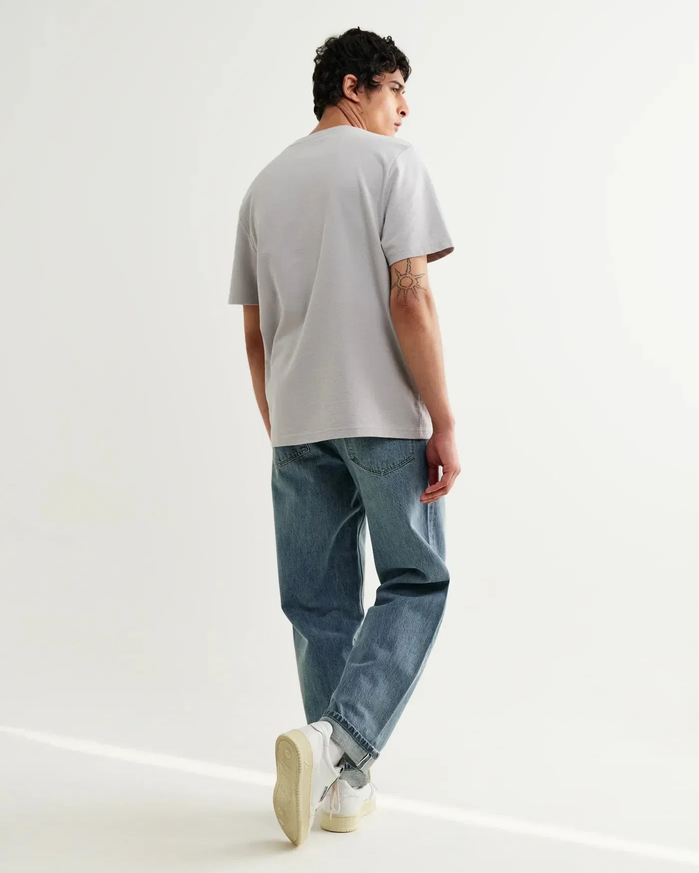 Wax London Dean Textured T-Shirt - Soft Grey
