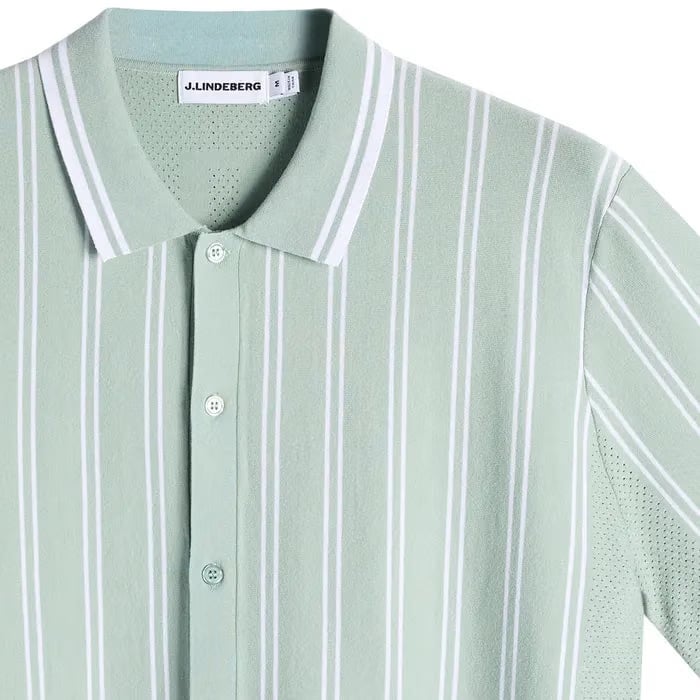J. Lindeberg Rue SS Knit Shirt - Jadeite