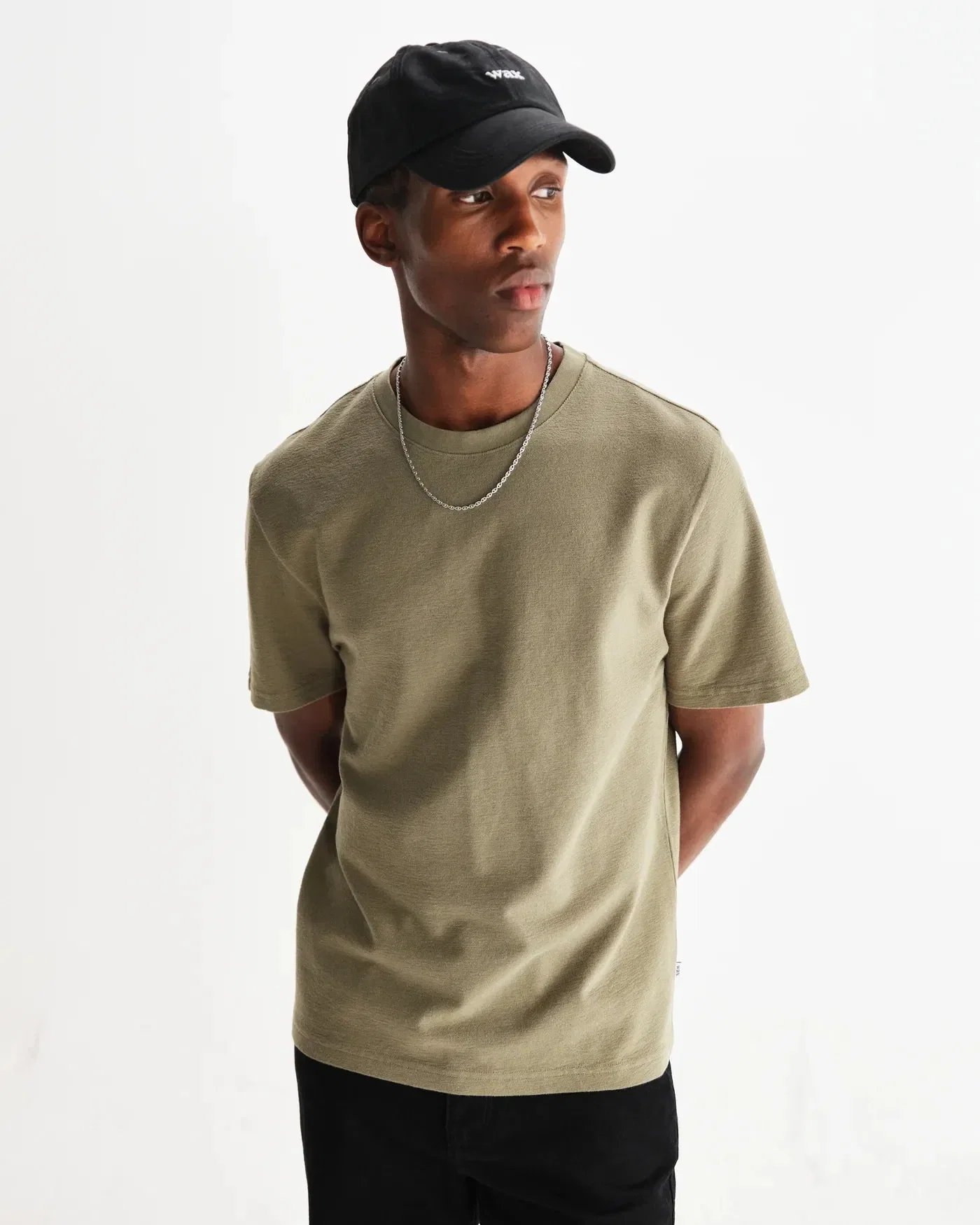 Wax London Dean Textured T-Shirt - Green