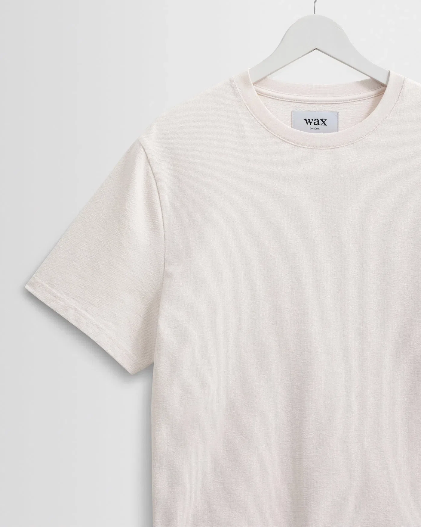 Wax London Dean Textured T-Shirt - Ecru