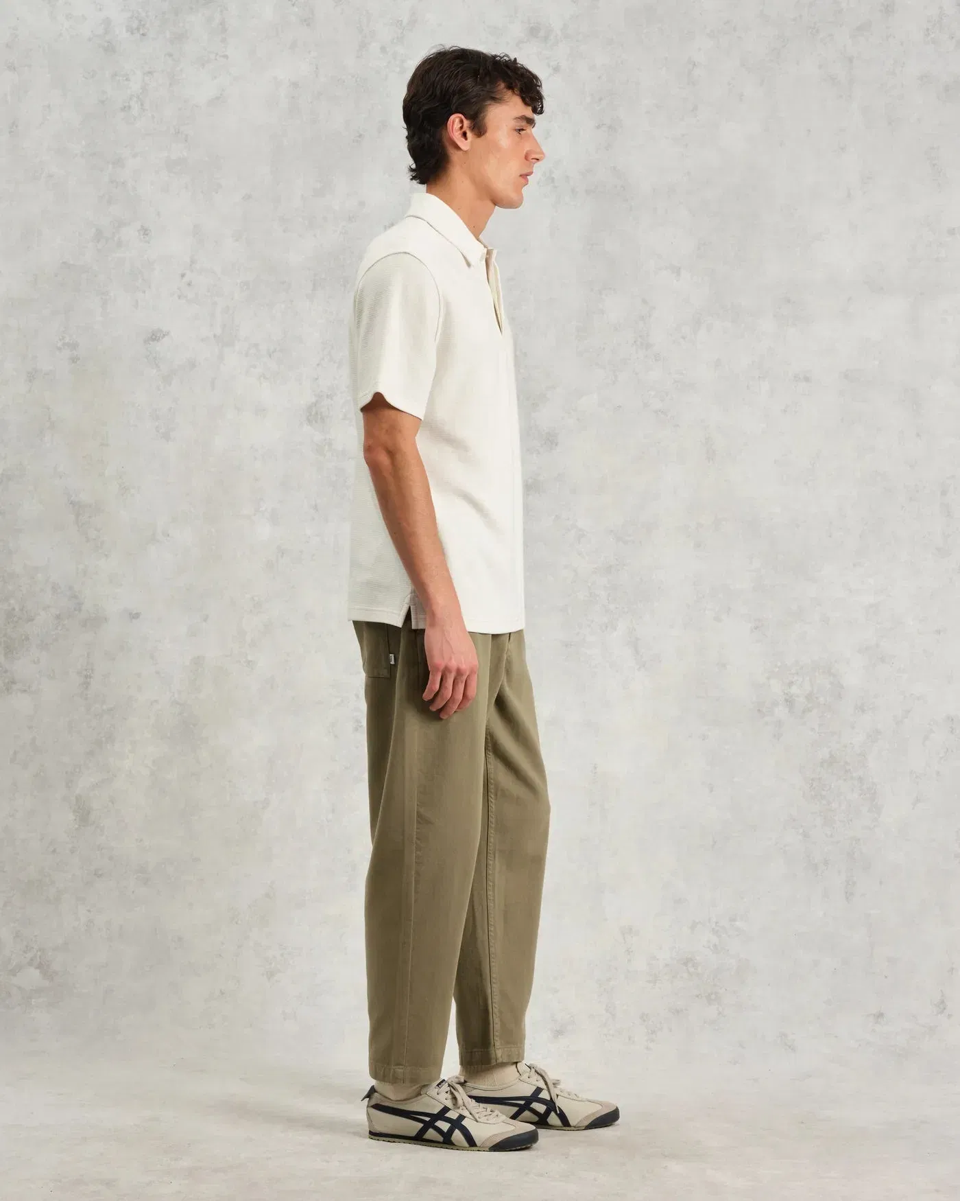 Wax London Shore Textured Polo Shirt - Ecru