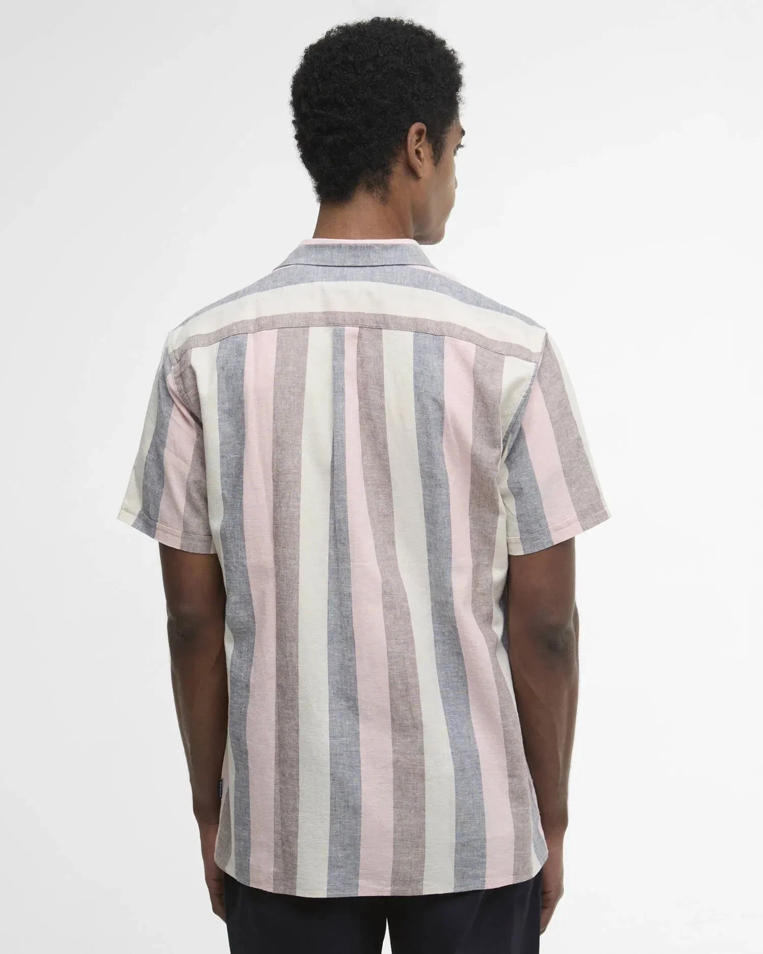 Barbour Portwell Striped Regular Fit Short Sleeved Shirt - Pink