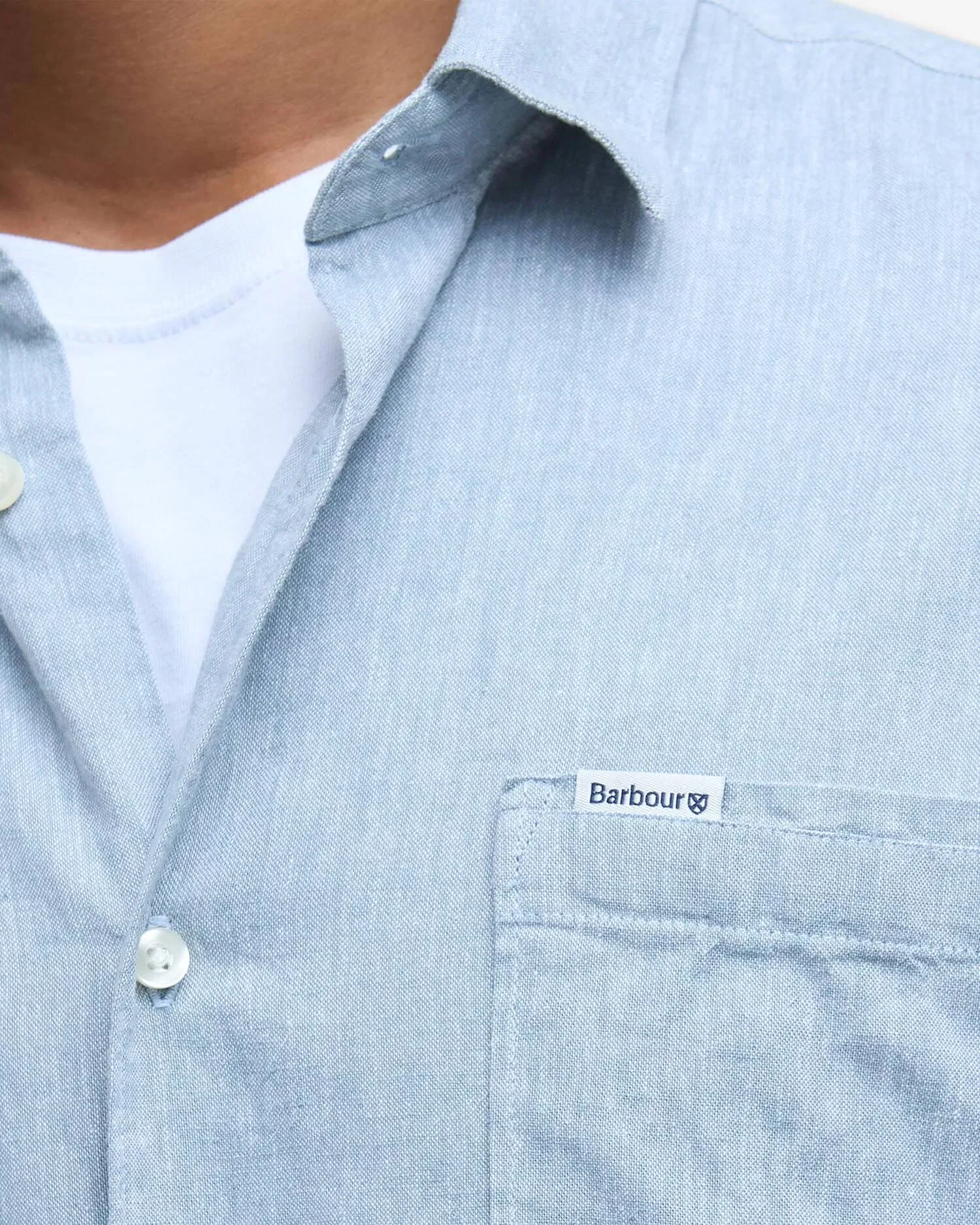 Barbour Nelson Regular Fit Short Sleeved Shirt -Lead