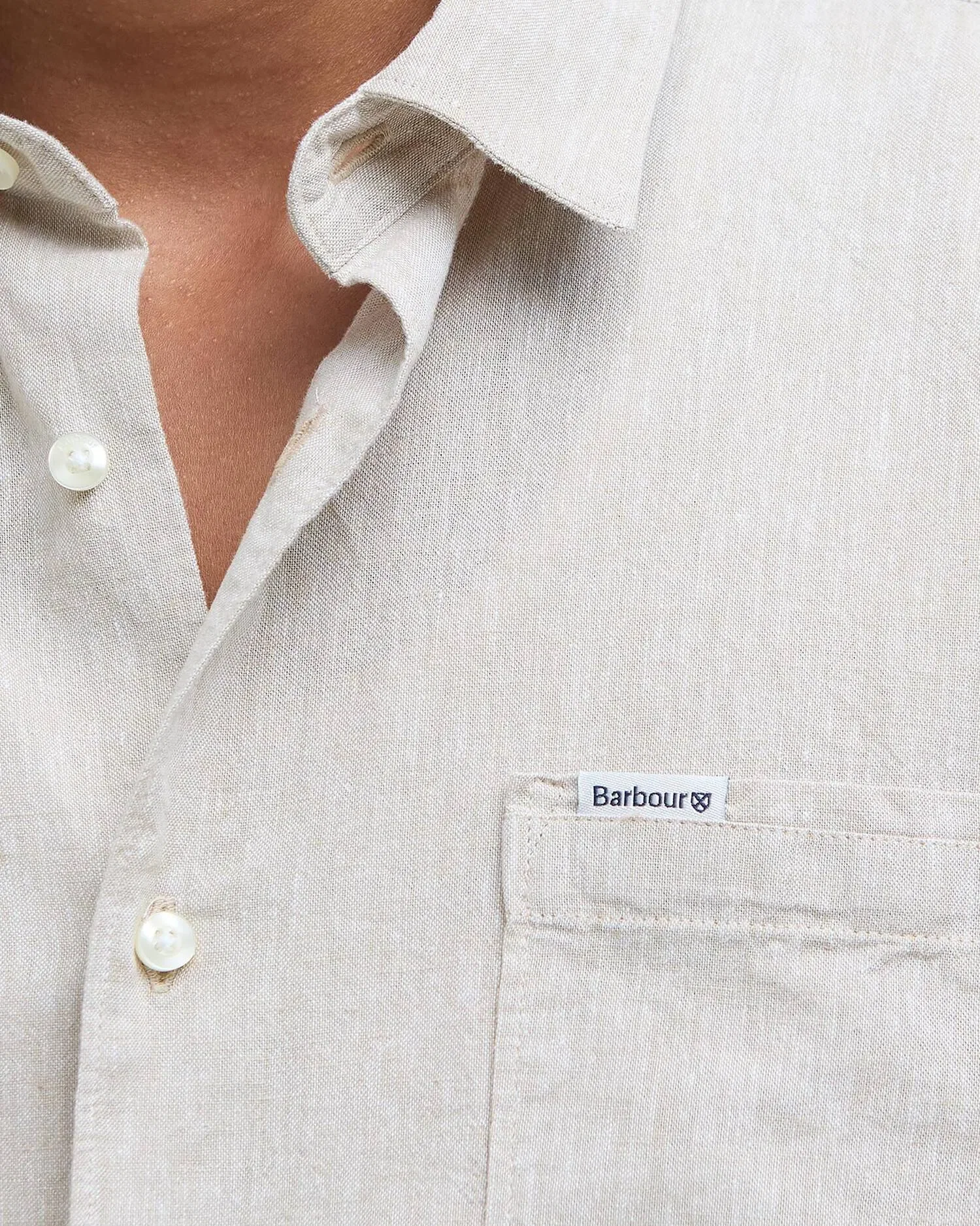 Barbour Nelson Regular Fit Short Sleeved Shirt - Stone