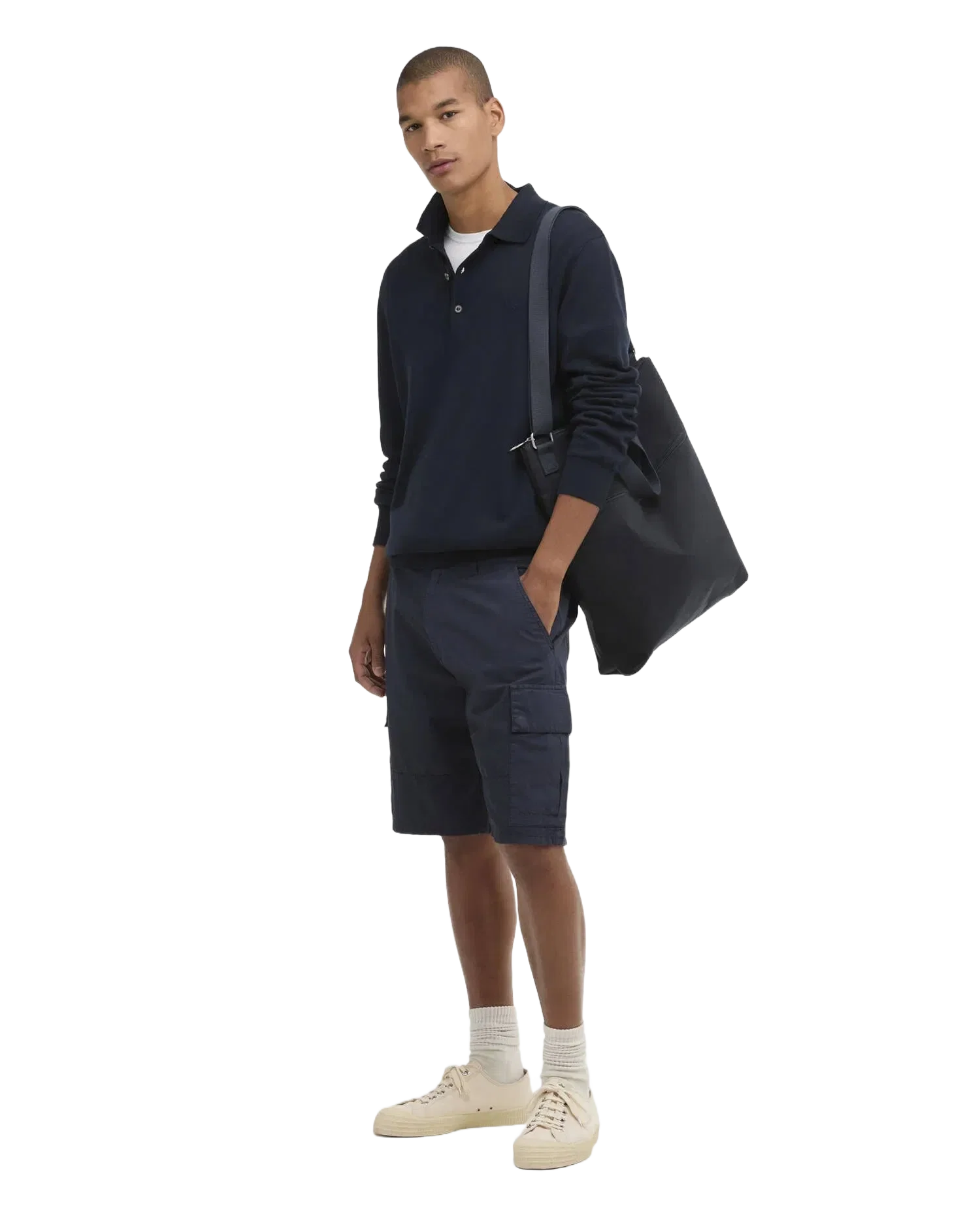 Barbour Pima Cotton Knitted Polo Shirt - Navy