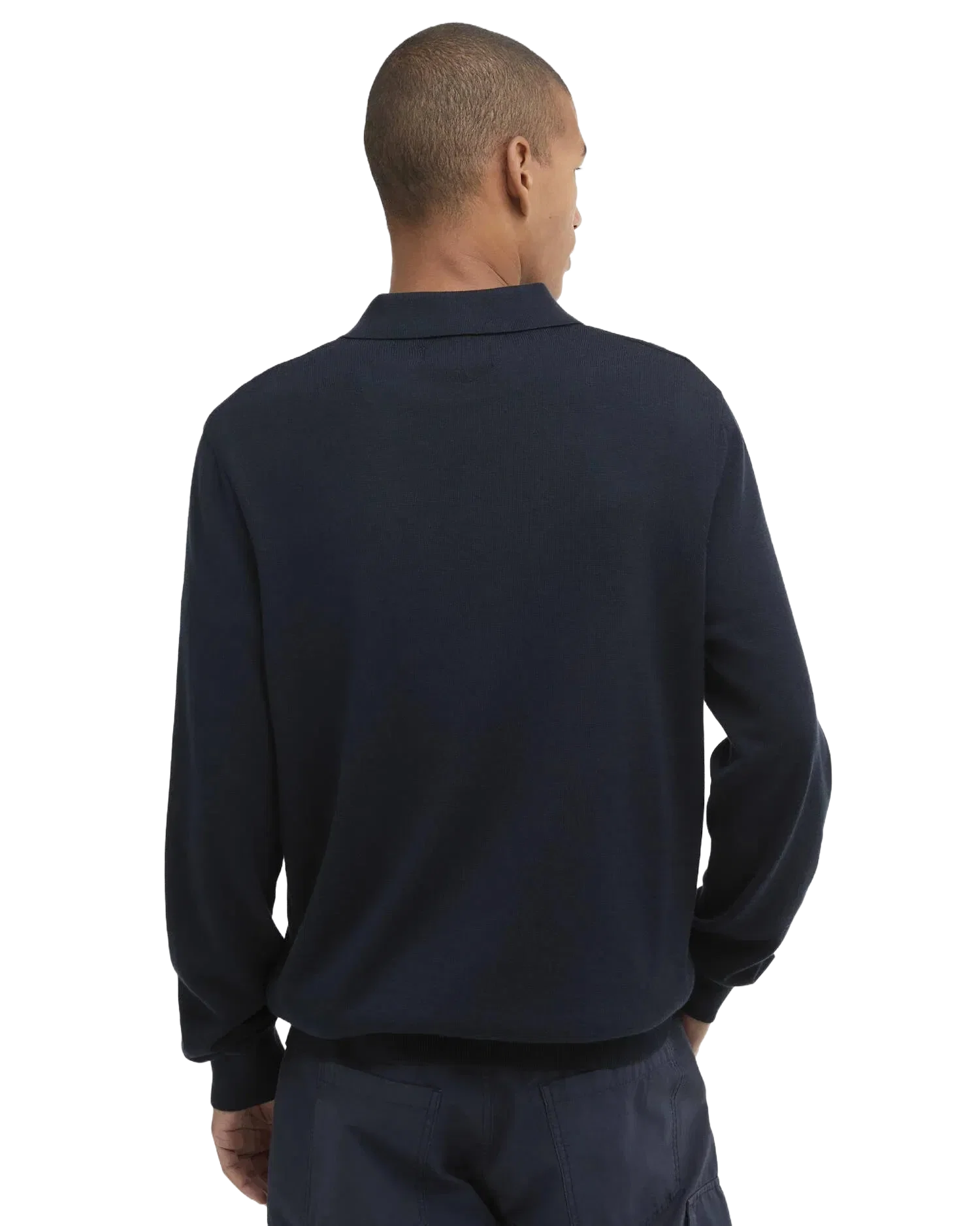 Barbour Pima Cotton Knitted Polo Shirt - Navy
