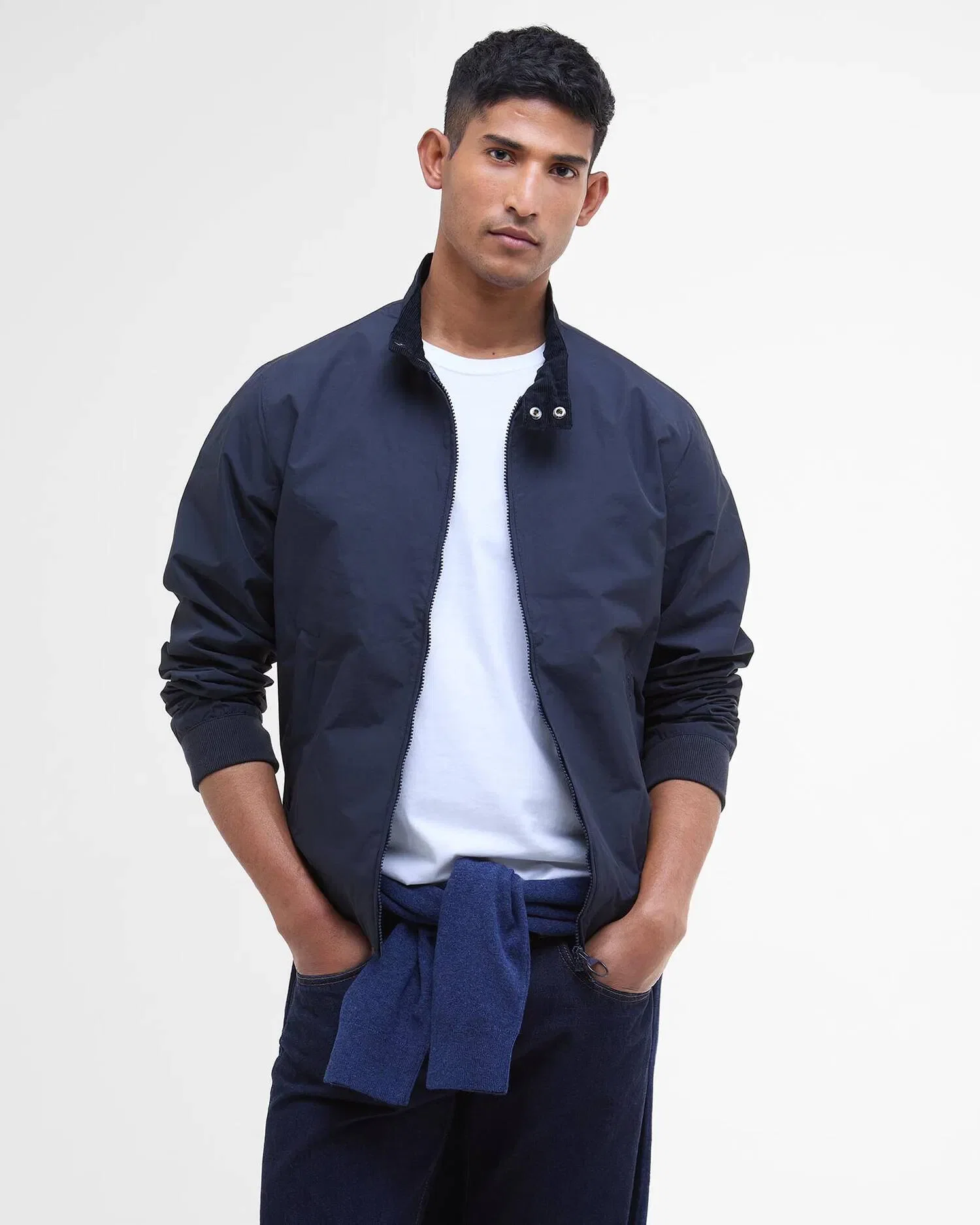 Barbour Royston Casual Harrington Jacket - Navy