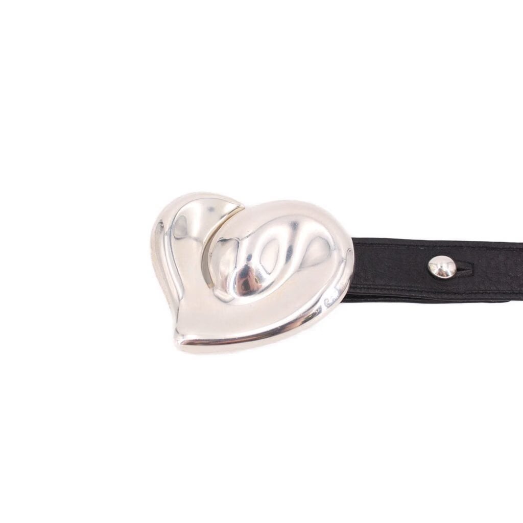 TIFFANY & CO VINTAGE PERETTI BELTS SILVER/BLACKK O/S