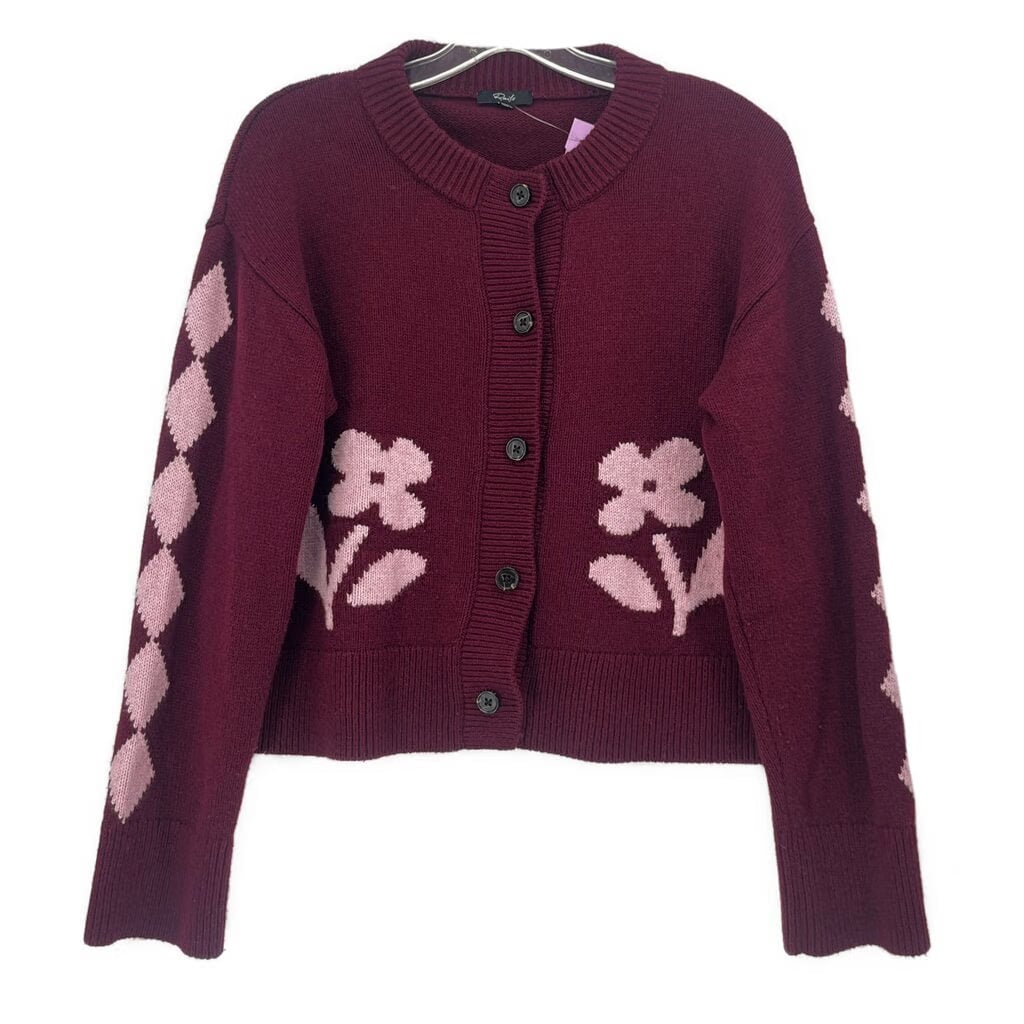 RAILS PRINT CARDIGANS MAROON S