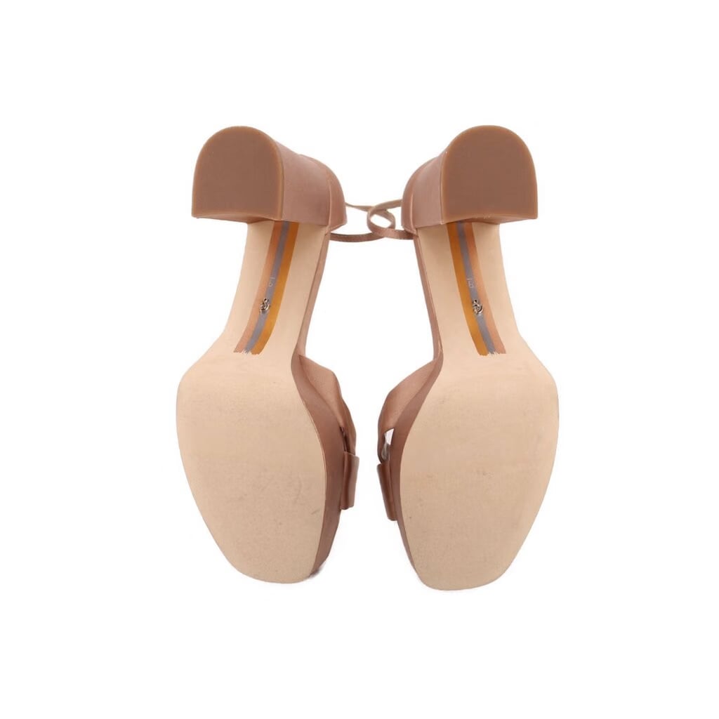 SAM EDELMAN PLATFORM HEELS NUDE 9 US