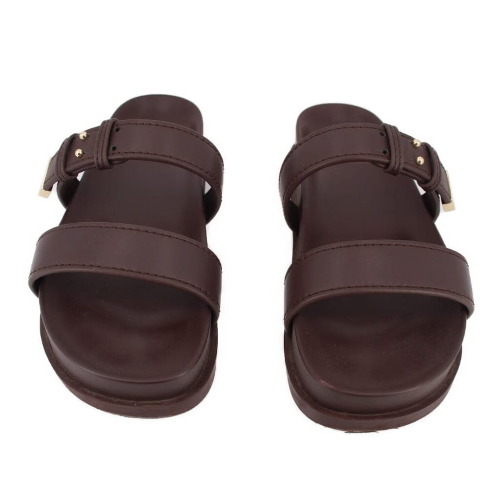 ARMANI EXCHANGE PLATFORM SANDALS BROWN 6.5 US