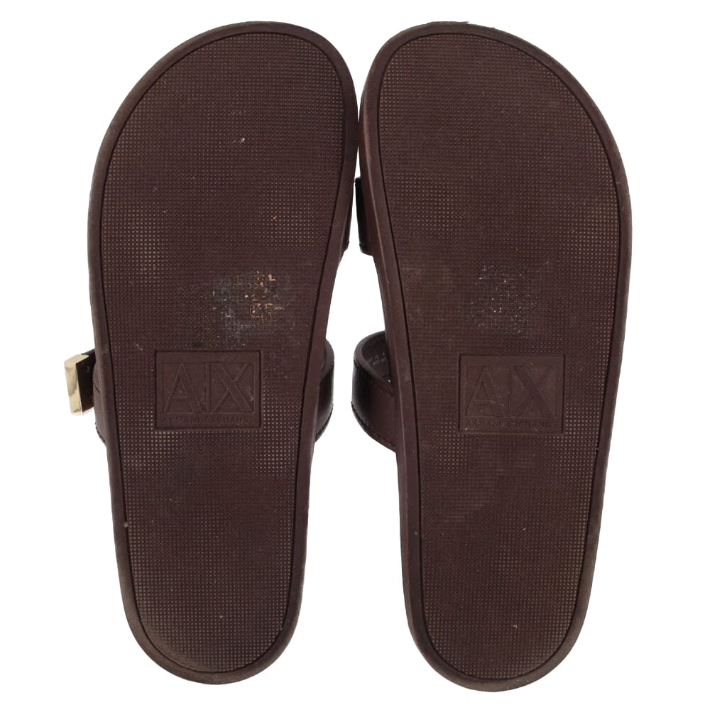 ARMANI EXCHANGE PLATFORM SANDALS BROWN 6.5 US