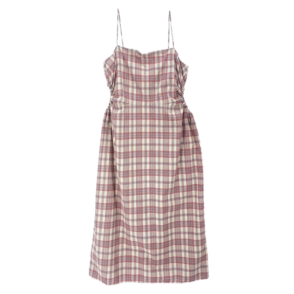 ROKH PLAID DRESSES RED/BLUE M