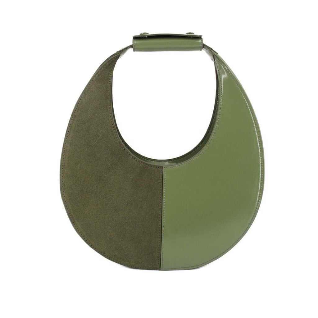 STAUD SPLIT MOON SHOULDER BAGS GREEN