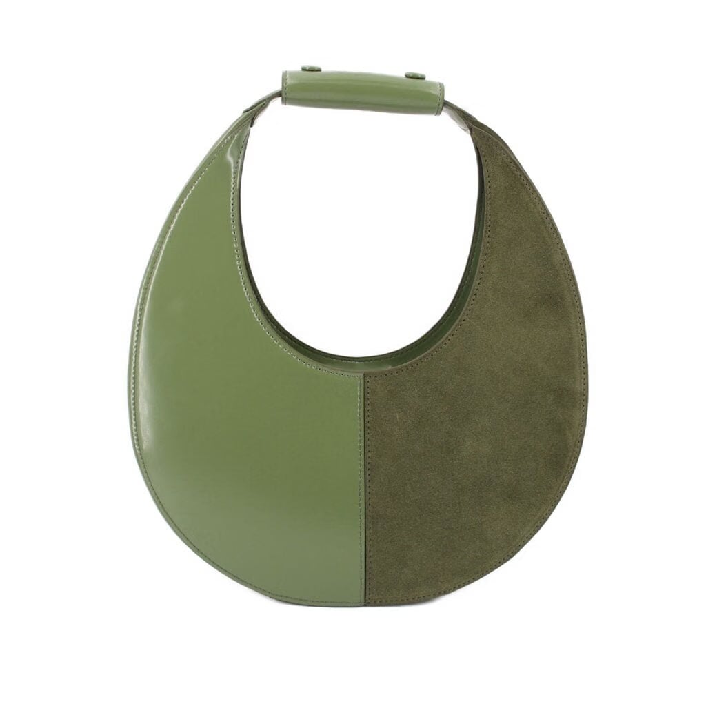 STAUD SPLIT MOON SHOULDER BAGS GREEN