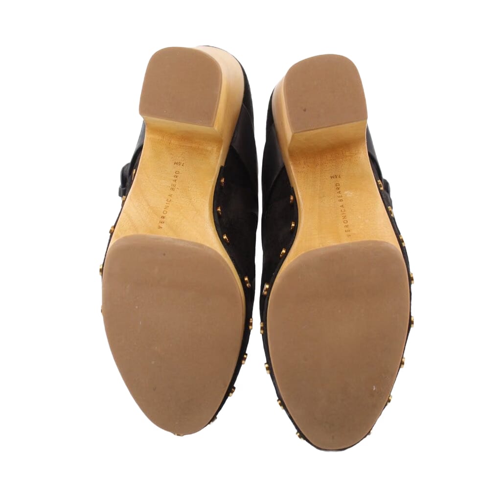 VERONICA BEARD CLOG HEELS BLACK 7.5 US