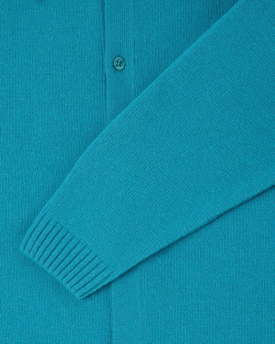 Edwin Mars Polo Cardigan - Baltic