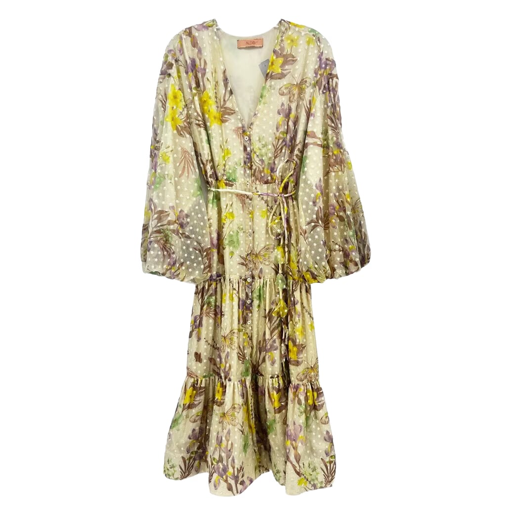 ALEXIS PRINT DRESSES CREAM S