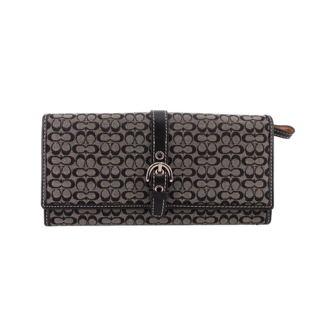 COACH VINTAGE SIGNATURE WALLETS BLACK