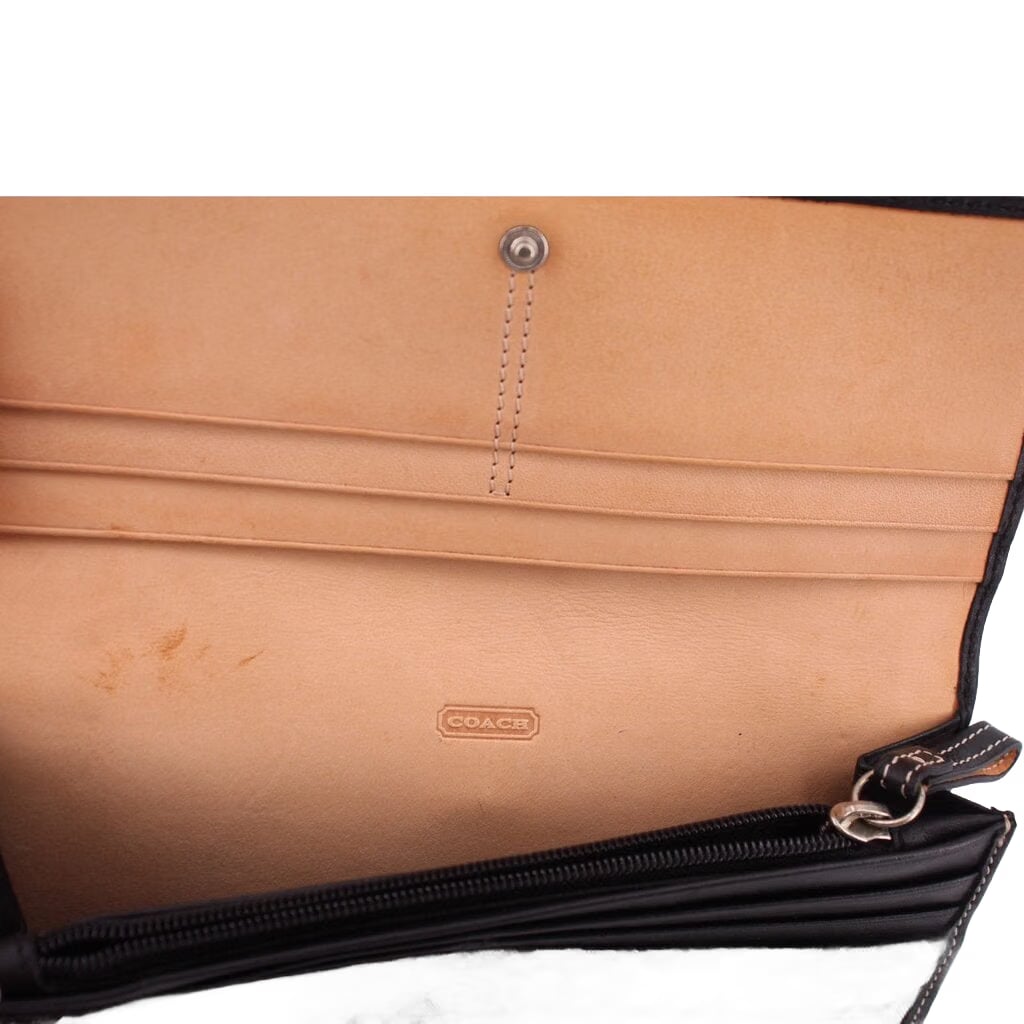 COACH VINTAGE SIGNATURE WALLETS BLACK